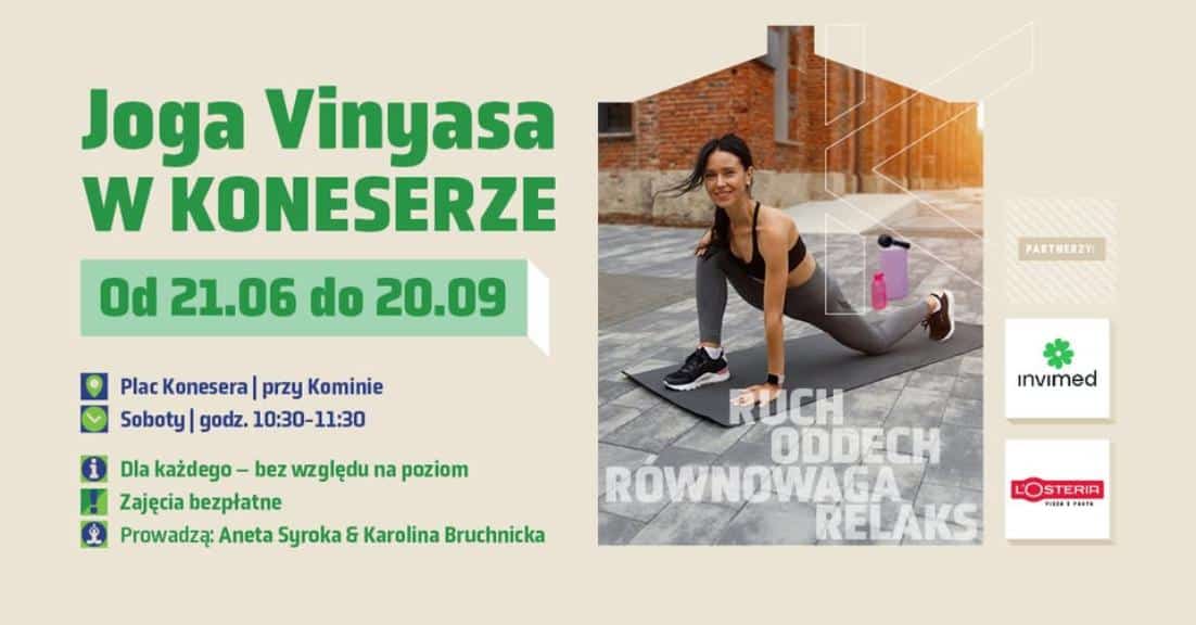 Joga Vinyasa z InviMed w Koneserze pod kominem
