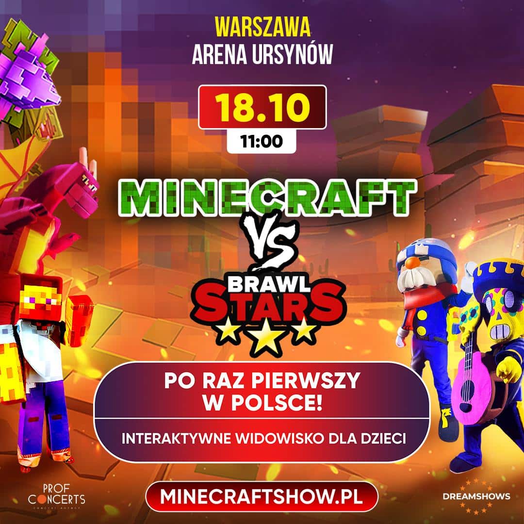 Minecraft vs. Brawl Stars – Interaktywny spektakl dla dzieci