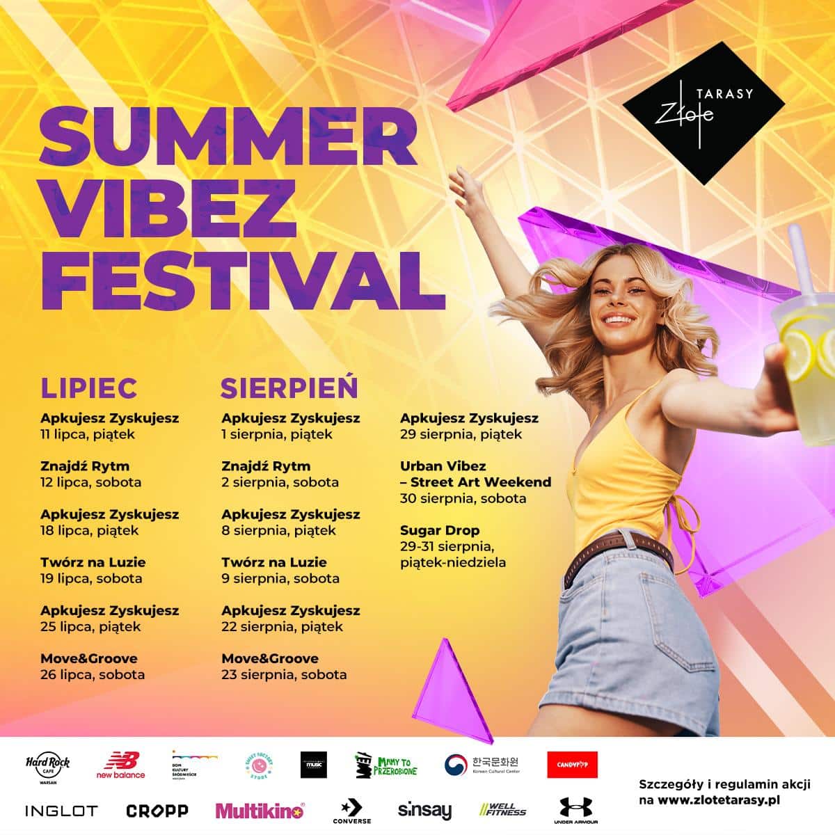 Summer Vibez Festival w Złotych Tarasach / Move & Groove – treningi